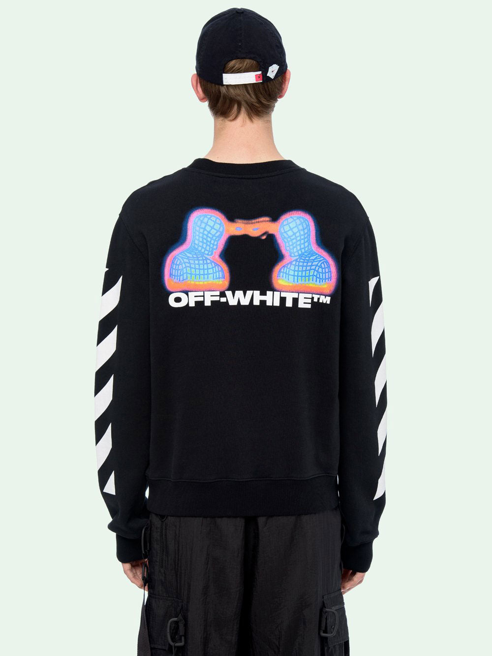 OFF-WHITE Diag Thermo Long Sleeve T-Shirt Black/Multicolor